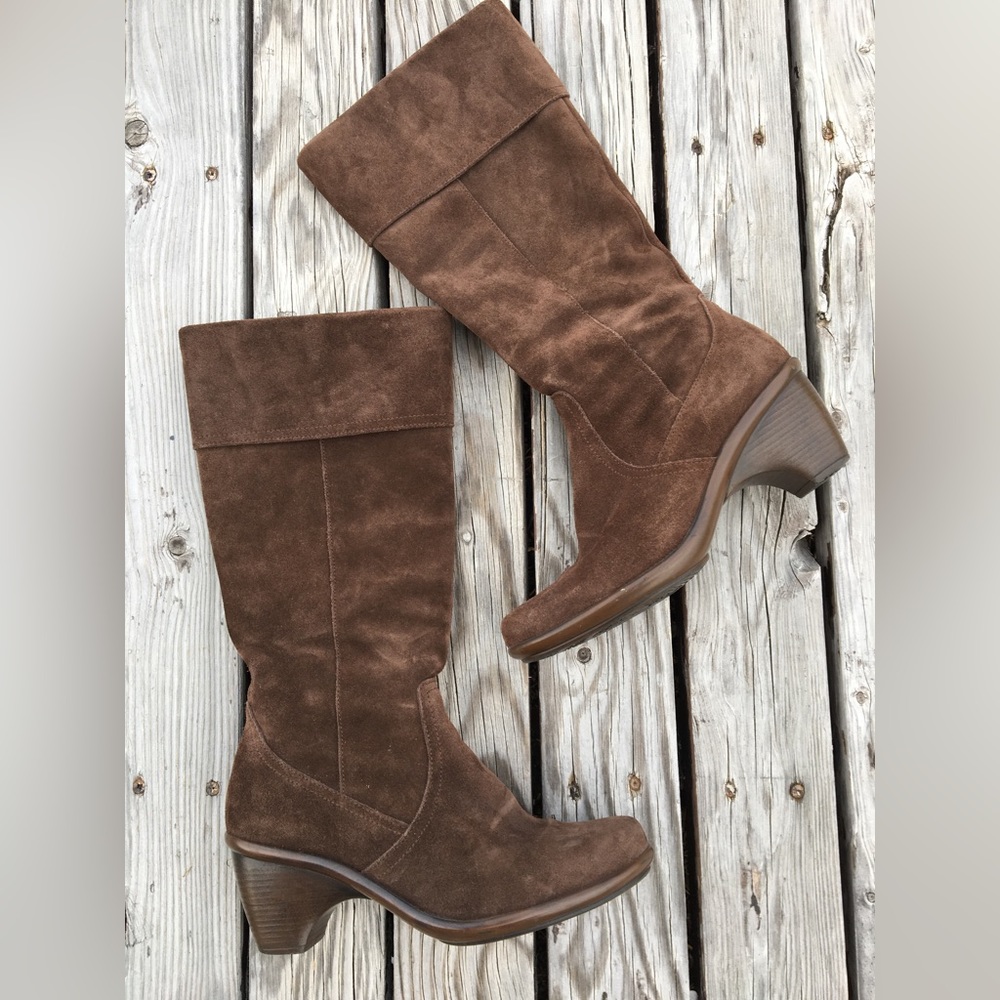 DANSKO Risa Brown Suede Tall Boots Size 37 EU 6.5-7 US